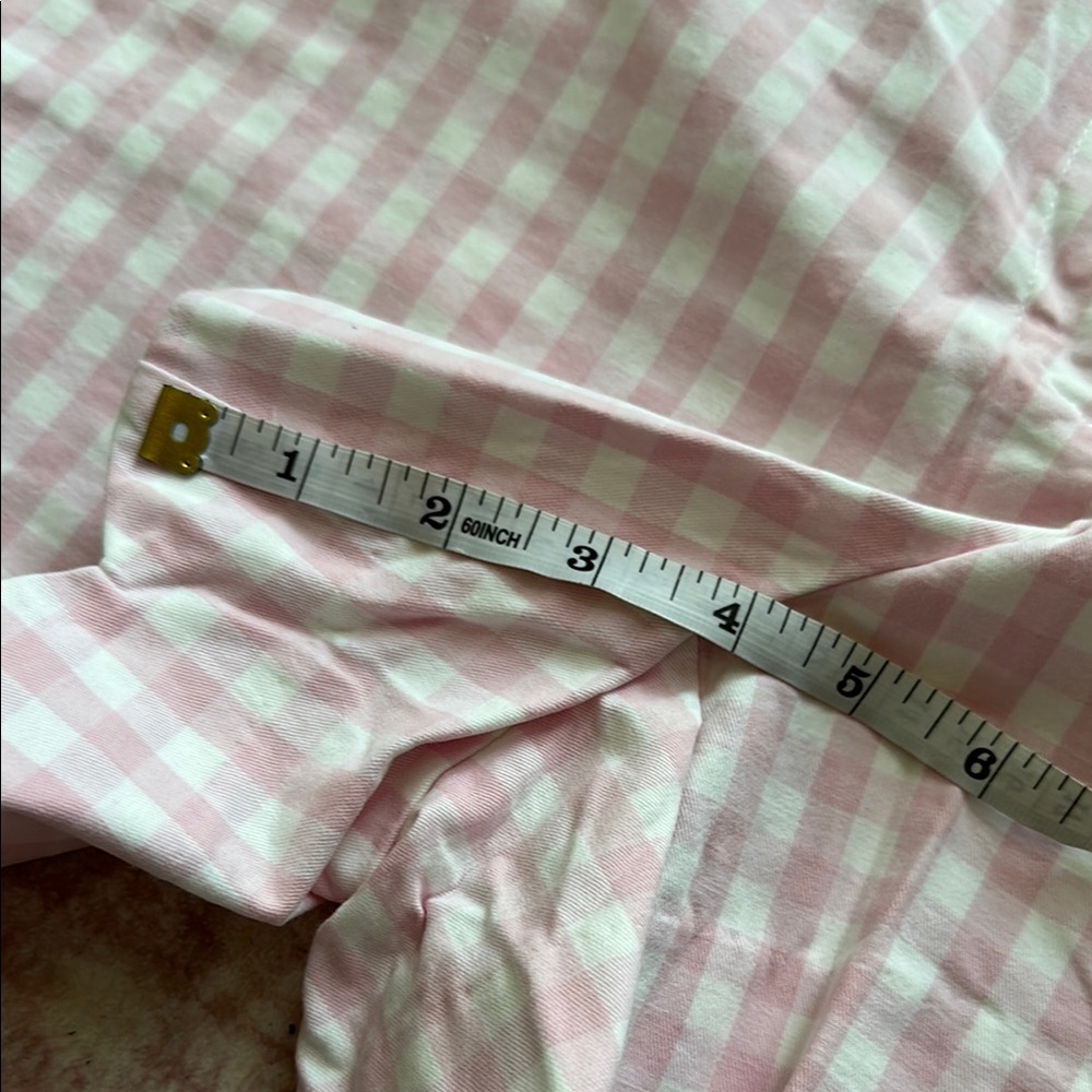 NWT Gingham Pink Scallop Hem Women Shorts Crown & Ivy Shelby Shorts 10 - Picture 8 of 8